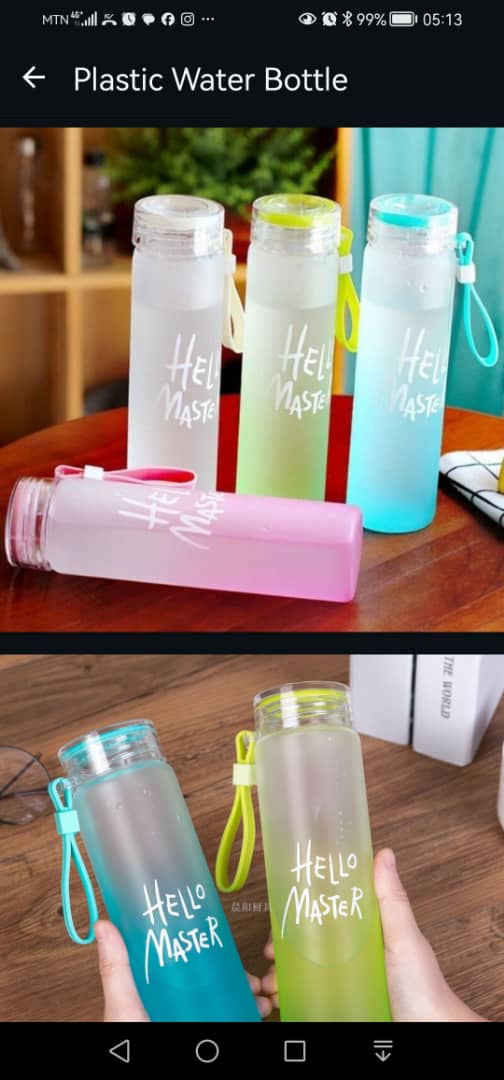Plastic water bottle